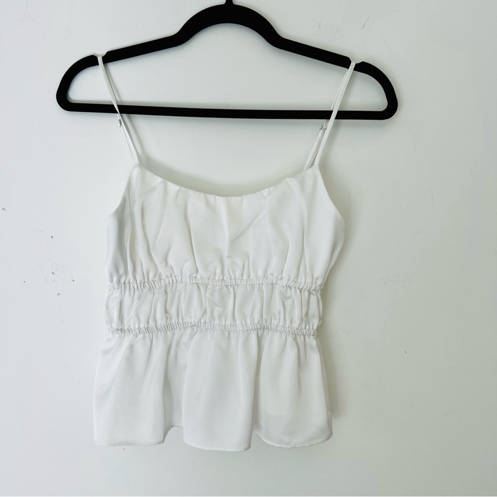 Bêcool Banded White Camisole Top